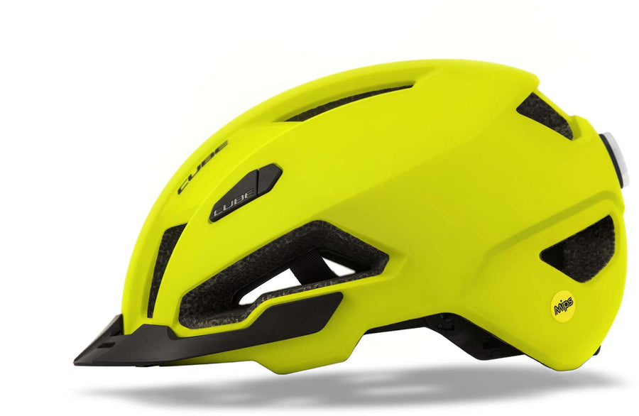 Cube-Fietshelm EVOY Hybrid – All‑Terrain Helm Maat S (49‑55 cm) – Geel (Nieuw)