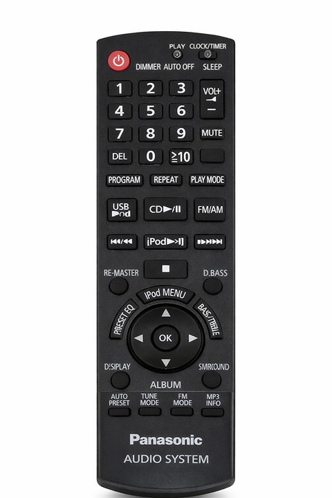 Panasonic-Afstandsbediening / Remote Control N2QAYB000429 voor Panasonic SA-PM38 / SA-PM42 / SC-PM38 / SC-PM42 / SC-HC4-tweedehands