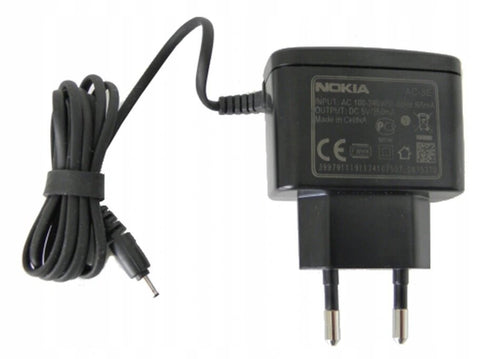 Nokia AC-3E oplader, zwart, stekkerlader met EU-stekker en dunne laadplug, tweedehands