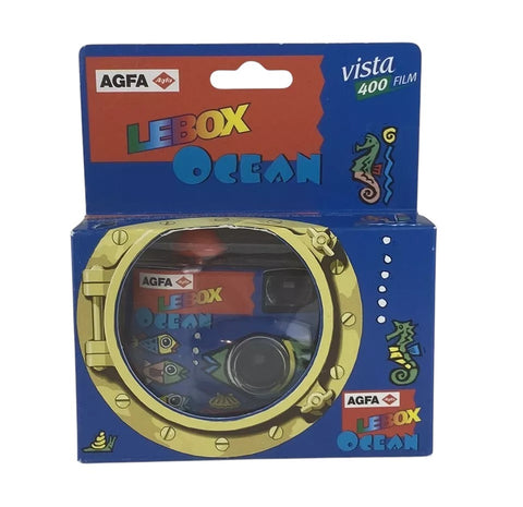 AGFA-Lebox Ocean Wegwerpcamera met Vista 400 Film – Exp. 09/2004 (Nieuw)