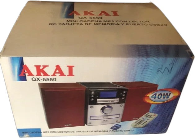 Akai-QX-5550 Micro Radio/CD/MP3 System (Nieuw in doos)-tweedehands