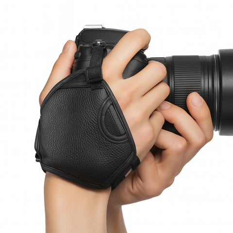 Algemeen-Camera Hand Strap met Quick Release – Faux Leer, Zwart (1/4” Aansluiting) (Nieuw)