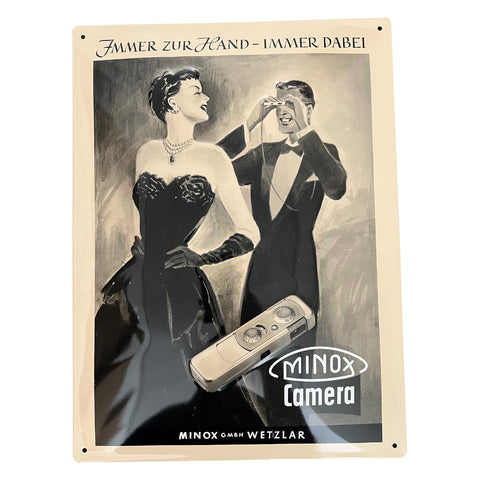 Algemeen-Retro Minox Camera Metalen Reclamebord (Nieuw)