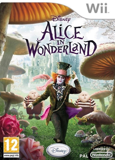 Nintendo Wii Alice in Wonderland, doos voorkant, tweedehands