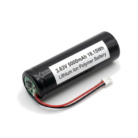 Accu voor JBL Flip 7 GSP-1S1P-F7A 5000mAh, zwart, cilindervormige li-ion batterij 3,63V met stekker