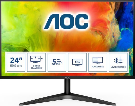 AOC-24B1H - Full HD MVA 60Hz Monitor - 24 Inch Tweedehands