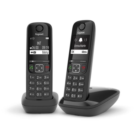 Gigaset-DECT Telefoonset / Draadloze Telefoonset AS690 Duo (2 Handsets, 2 inch Verlicht Zwart-Witscherm)-tweedehands