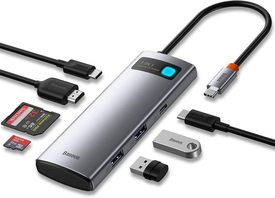 Baseus-Joystar 7 in 1 USB-C Hub (Nieuw)