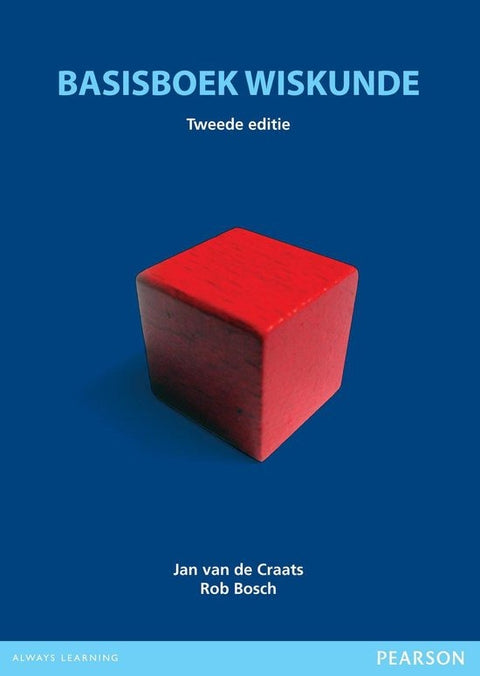 Basisboek wiskunde tweede editie, Jan van de Craats en Rob Bosch, boekomslag voorkant, tweedehands