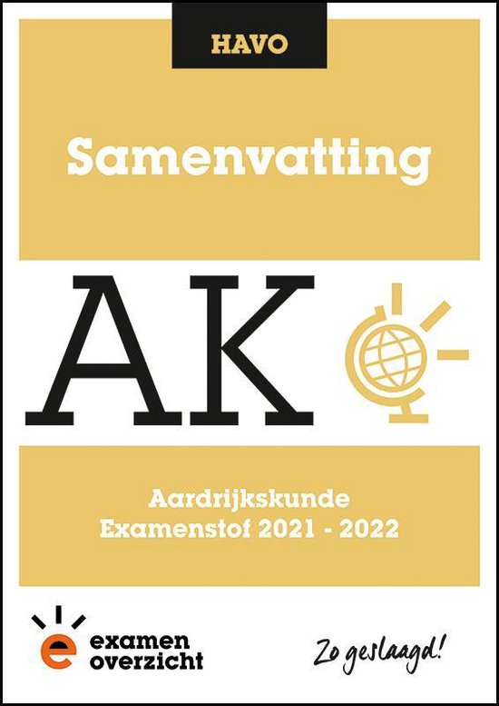 Boek-ExamenOverzicht - Samenvatting Aardrijkskunde HAVO-tweedehands