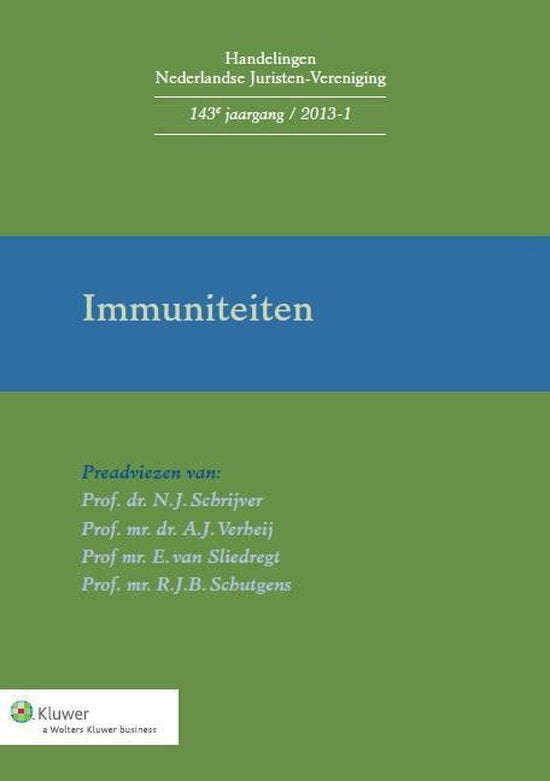 Boek-Handelingen Nederlandse Juristen-Vereniging - Immuniteiten-tweedehands