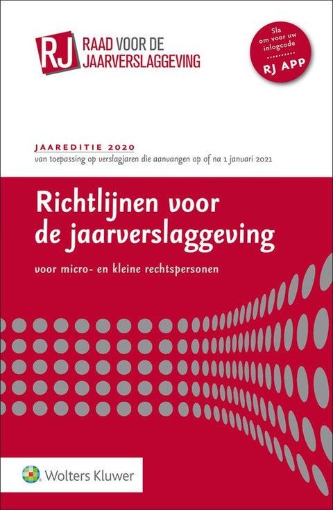 Boek-Richtlijnen voor de jaarverslaggeving voor micro- en kleine rechtspersonen 2020-tweedehands