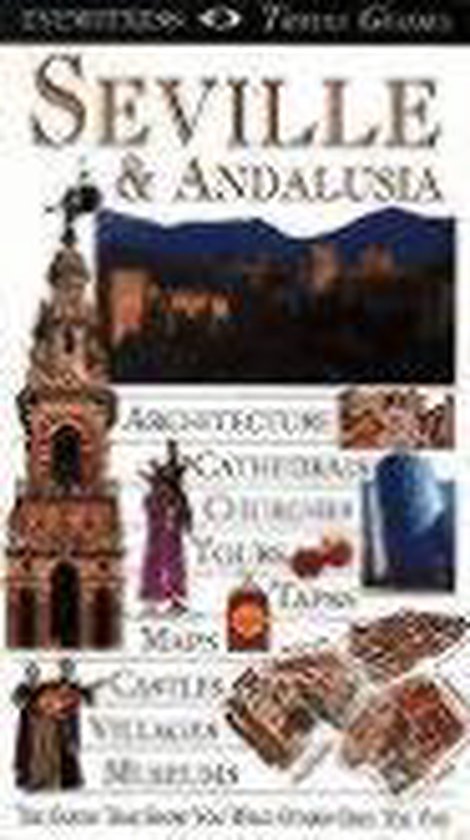 Seville en Andalusia, DK Eyewitness Travel Guide, boekomslag voorkant met toren en paleis, tweedehands