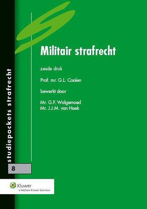 Boek-Studiepockets strafrecht 8 - Militair strafrecht-tweedehands
