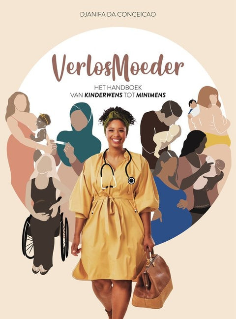 Verlosmoeder, handboek van kinderwens tot minimens, boekomslag voorkant, tweedehands