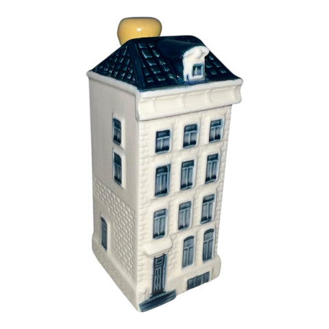 Bols KLM huisje 74, Delfts blauw miniatuurgrachtenpand, voorkant, tweedehands