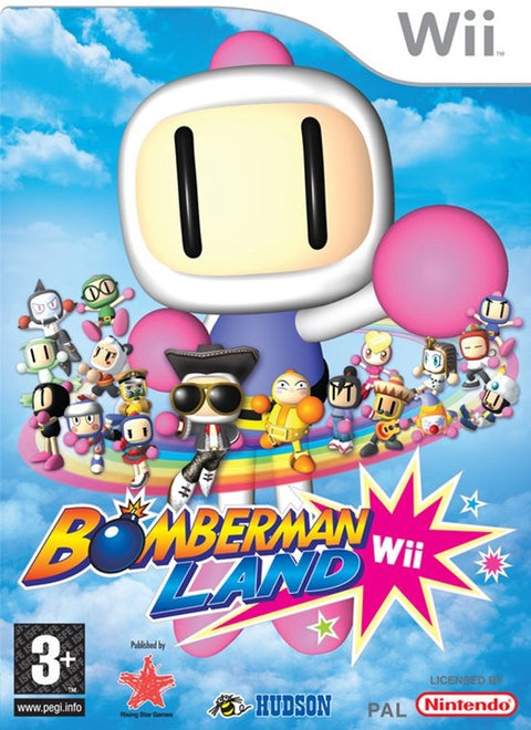 Nintendo Wii Bomberman Land, doos voorkant, tweedehands
