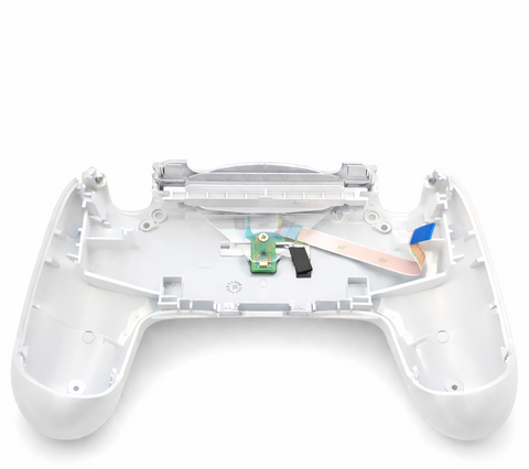Sony-Onderkant Behuizing + Lightbar Module met Ribbon Cable voor PS4 DualShock 4 Controller - Wit-tweedehands