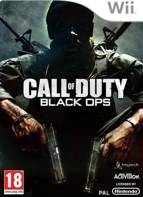 Nintendo Wii Call of Duty Black Ops van Activision, doos voorkant, PAL
