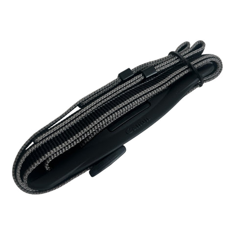 Canon vintage camera nekriem 1 cm, zwart-grijs gestreept met zwart Canon-schoudervlak