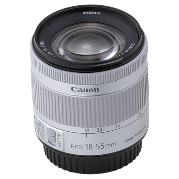 Canon-EF-S 18-55mm f/4-5.6 IS STM - Zilver Tweedehands