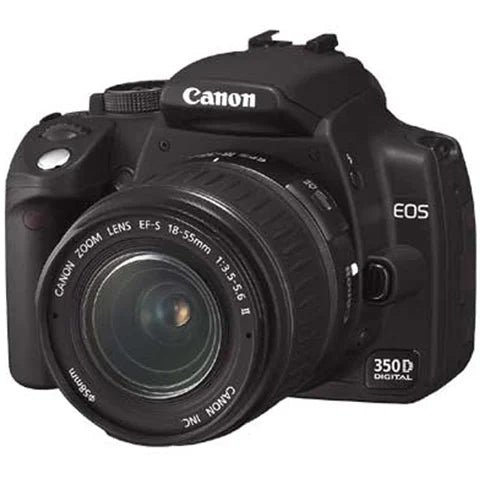 Canon-EOS 350D DSLR + EF-S 18-55mm f/3.5-5.6 II Lens Tweedehands