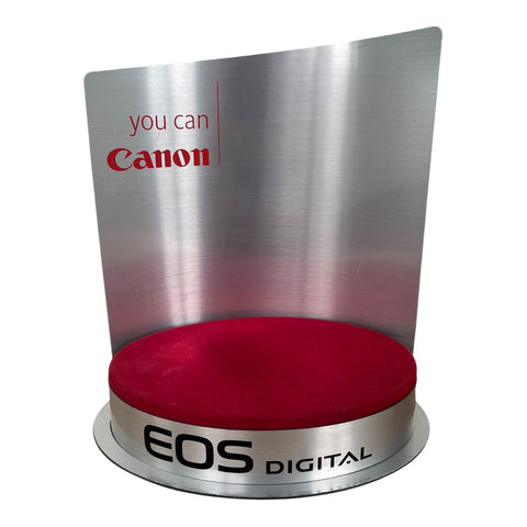 Canon-EOS Digital Vintage Display Stand - Aluminium Camera Standaard met Rode Fluwelen Basis Tweedehands