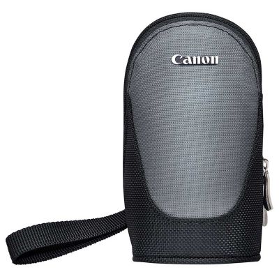 Canon Legria video camera case, zwart-grijs, voorkant met polslus, tweedehands