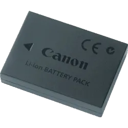 Canon NB-3L accu, grijs met Canon-opdruk, voorkant, tweedehands