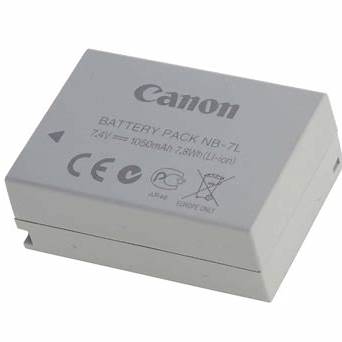 Canon NB-7L accu, grijze battery pack van 1050 mAh, tweedehands