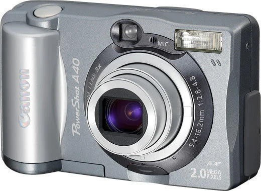 Canon-PowerShot A40 Digitale Compact Camera - Zilver Tweedehands