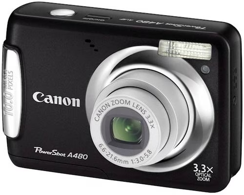 Canon-PowerShot A480 Digitale Compact Camera - Zwart Tweedehands