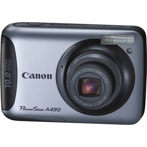 Canon-PowerShot A490 Digitale Compact Camera - Zilver Tweedehands