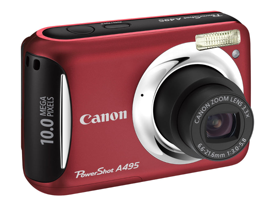 Canon-PowerShot A495 Digitale Compact Camera - Rood Tweedehands