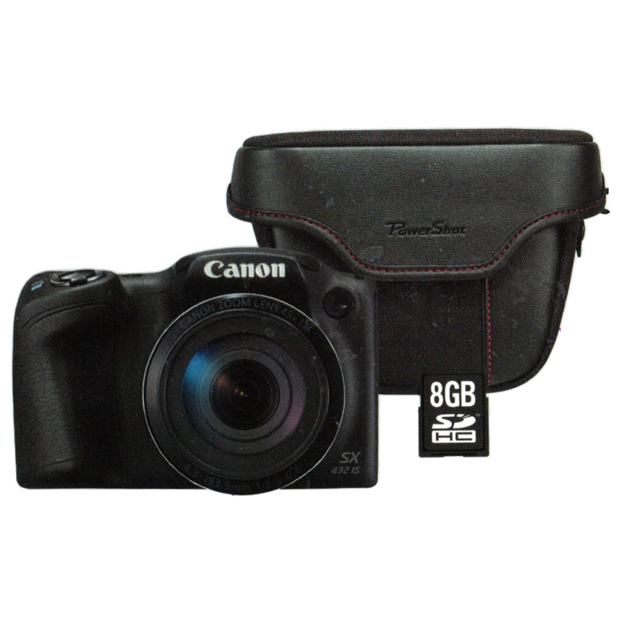 Canon-PowerShot SX432 IS Digitale Camera - Essentials Kit - Zwart (Nieuw)