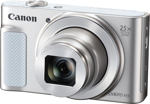 Canon PowerShot SX620 HS digitale compactcamera, zilver, schuin van voren