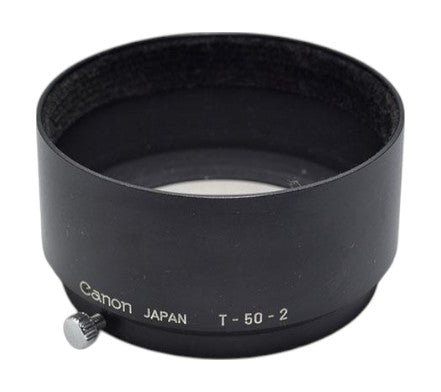 Canon-T-50-2 Metalen Zonnekap / Lens hood (Nieuw)