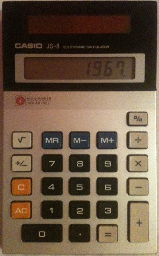 Casio-JS-8 Rekenmachine Tweedehands