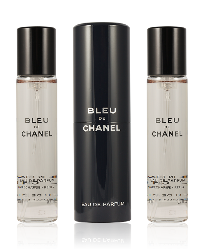 Chanel-Bleu de Chanel Eau de Parfum Navulbare Reisverstuiver (Twist and Spray) 3 x 20 ml (Nieuw)