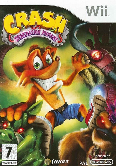Nintendo Wii Crash Mind over Mutant van Sierra, doos voorkant, Italiaanse uitgave Il Dominio sui Mutanti, tweedehands