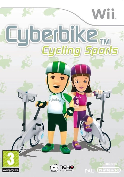 Nintendo Wii Cyberbike Cycling Sports, doos voorkant, tweedehands