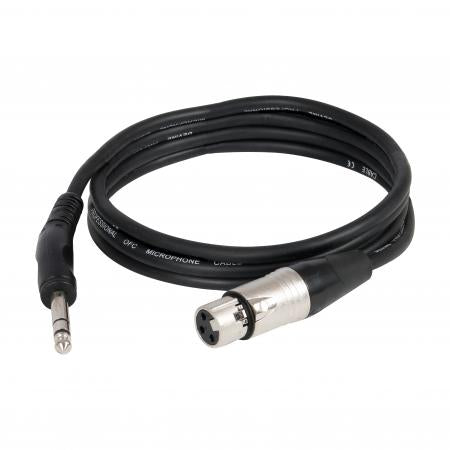 Devine-Microfoonkabel 3p XLR female - 3p 6.35 mm jack - 3 M Tweedehands