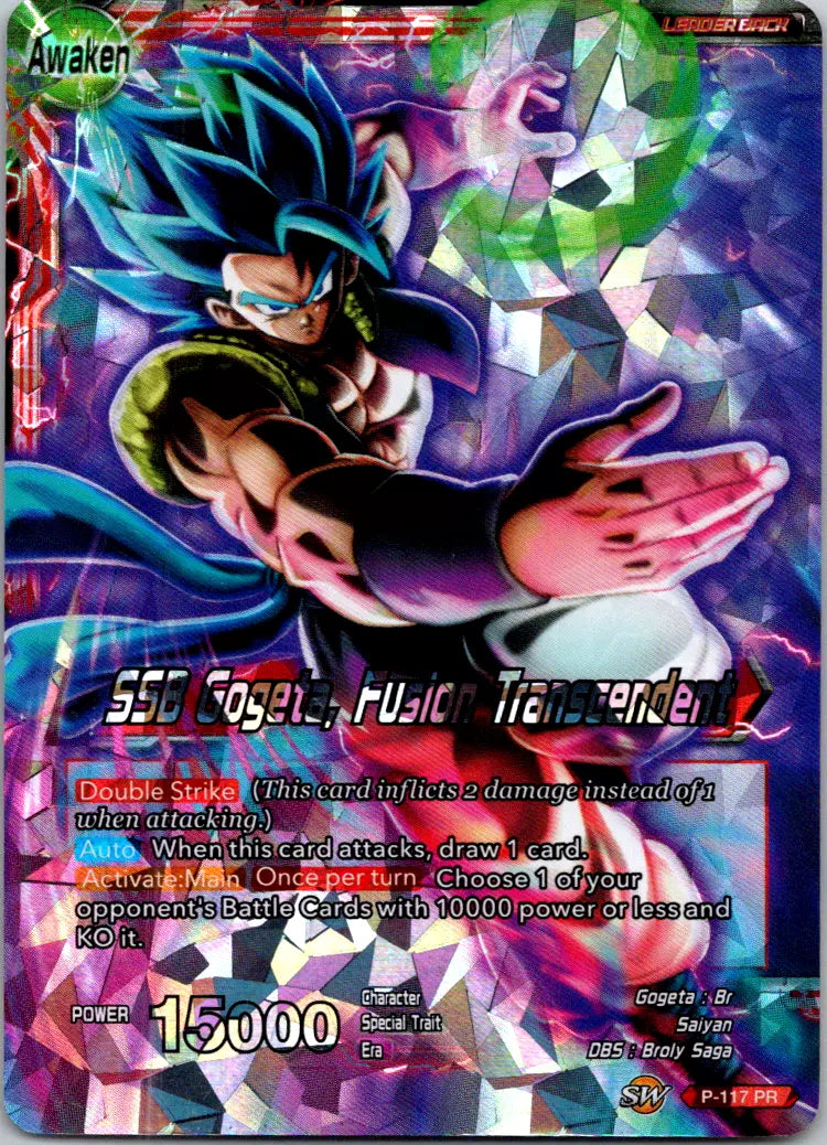 Dragon Ball Z-SSB Gogeta, Fusion Transcendent P-117 PR - Losse Kaart - NM Tweedehands