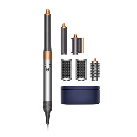 Dyson Airwrap Complete Long styler HS05, Copper Nickel koper, styler met zes opzetstukken en donkerblauwe case, tweedehands