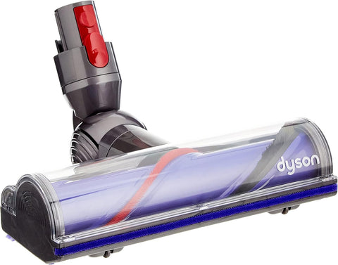 Dyson Direct Drive Motorhead borstelkop voor steelstofzuiger, doorzichtige kap met paarse borstelrol, schuin van voren