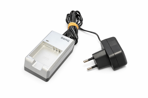 BenQ DLi-202 acculader voor BenQ-camera's met DLC-02, zilvergrijs, met netadapter, tweedehands