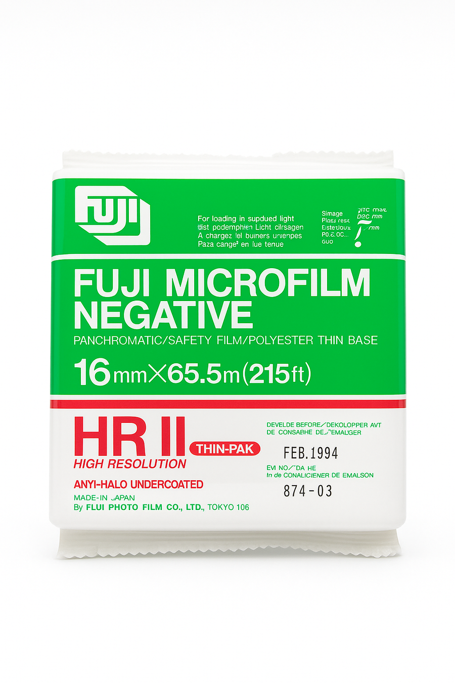 Fujifilm-Microfilm Negative Super HR‑21 (A‑21) – 16 mm × 65.5 m (Expired) (Nieuw)