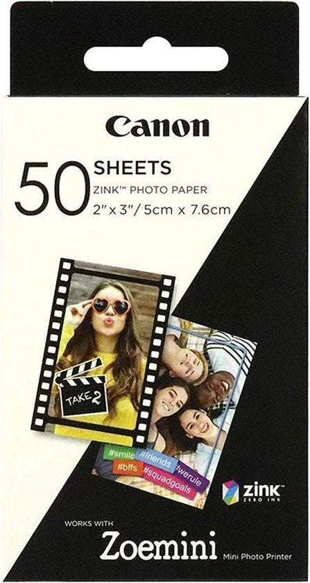 Fujifilm-ZINK Zelfklevend Fotopapier - Pak van 50 vellen (Nieuw)