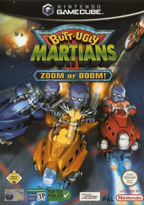 Gamecube-Butt-Ugly Martians: Zoom or Doom Tweedehands