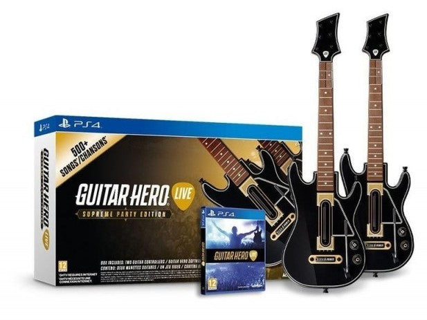 Playstation 4-Guitar Hero Live Supreme Party Edition Incl. 2x Gitaren + Dongle's-tweedehands